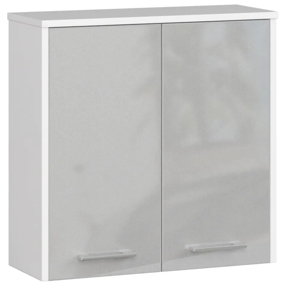 ⁨WALL CABINET IN 60 cm FIN 2D WHITE / METALLIC GLOSS⁩ at Wasserman.eu