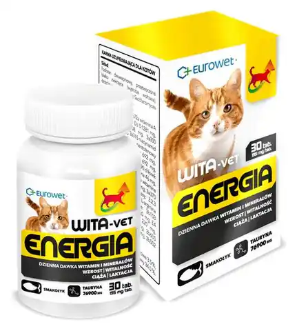 ⁨Wita-Vet Kot Energia Junior + Adult 30tabl⁩ w sklepie Wasserman.eu