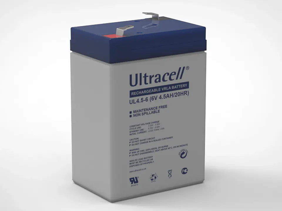 ⁨Akumulator AGM ULTRACELL UL 6V 4.5Ah⁩ w sklepie Wasserman.eu