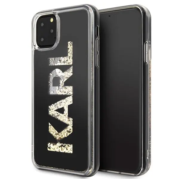 ⁨Karl Lagerfeld KLHCN65KAGBK iPhone 11Pro Max czarny/black Karl logo Glitter⁩ w sklepie Wasserman.eu