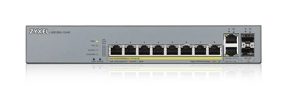 GS1350-12HP CCTV PoE LR 130W Switch at Wasserman.eu