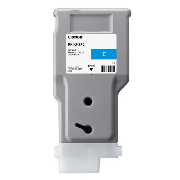 ⁨Canon oryginalny ink / tusz PFI-207  C, 8790B001, cyan, 300ml⁩ w sklepie Wasserman.eu