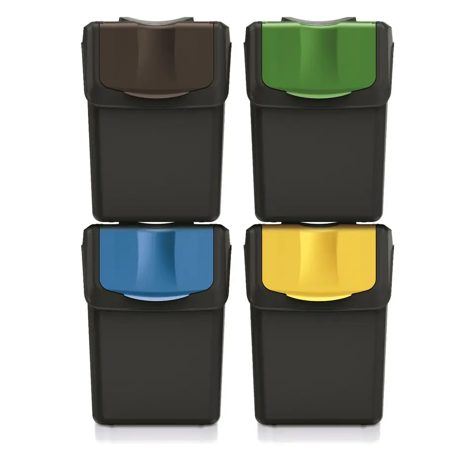 ⁨Kosz na śmieci Keden SORTI BOX - czarny recykling⁩ w sklepie Wasserman.eu