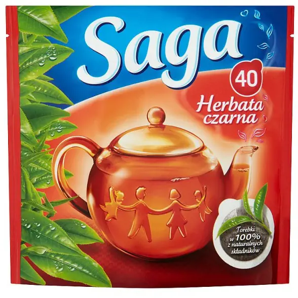 ⁨Herbata SAGA ekspresowa 40 torebek 56g⁩ w sklepie Wasserman.eu