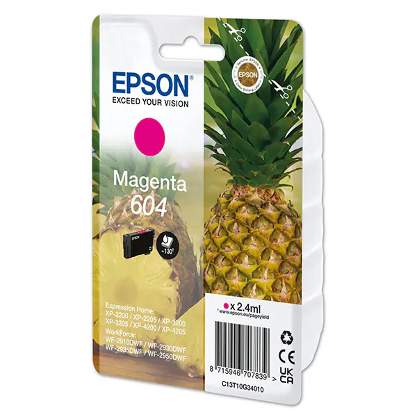 ⁨Epson oryginalny ink / tusz C13T10G34010, T10G340, 604, magenta, 2.4ml⁩ w sklepie Wasserman.eu
