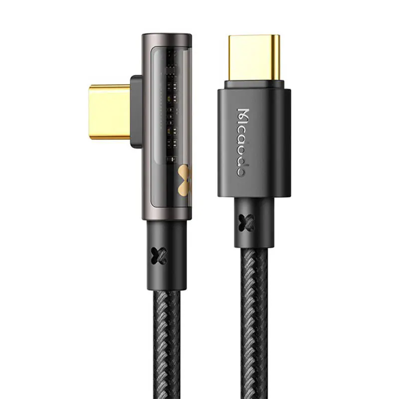 ⁨Kabel kątowy Prism USB do USB-C Mcdodo CA-3400, 100W, 1.2m (czarny)⁩ w sklepie Wasserman.eu