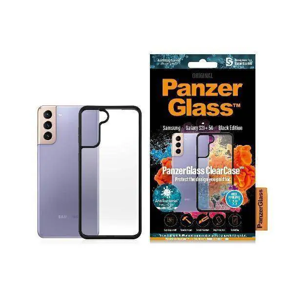 ⁨Etui SAMSUNG GALAXY S21+ PanzerGlass ClearCase czarne⁩ w sklepie Wasserman.eu