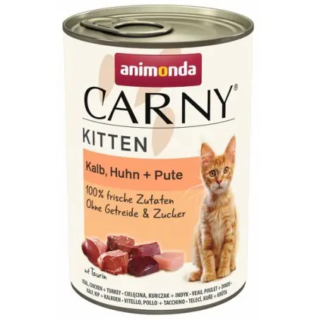 ⁨ANIMONDA Carny Kitten Veal Chicken Turkey - wet cat food - 400g⁩ at Wasserman.eu