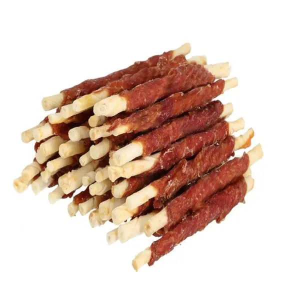 ⁨HILTON Duck wrap white rawhide stick - dog chew - 500g⁩ at Wasserman.eu