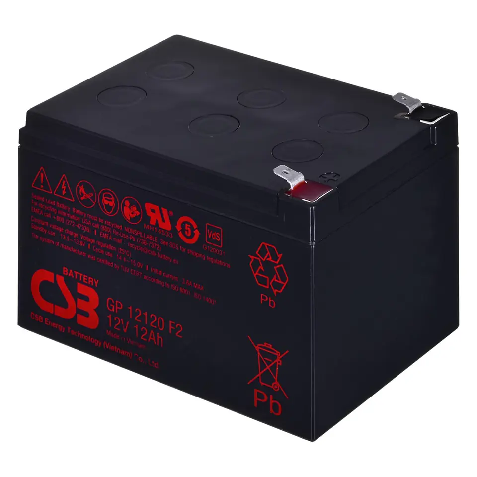 ⁨Akumulator CSB GP12120F2 12V 12Ah⁩ w sklepie Wasserman.eu