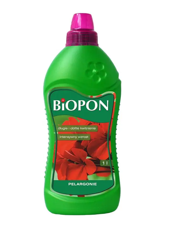 ⁨Biopon fertilizer for pelargonium liquid 1L 860 24⁩ at Wasserman.eu