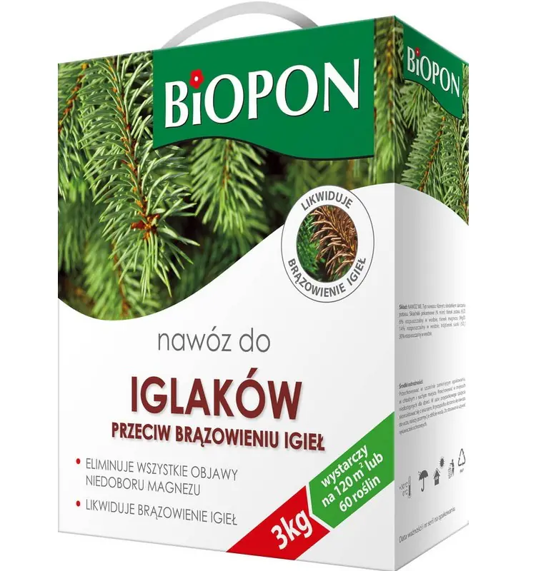 ⁨FERTILIZER FOR CONIFERS AGAINST BROWNING OF NEEDLES 3 KG⁩ at Wasserman.eu