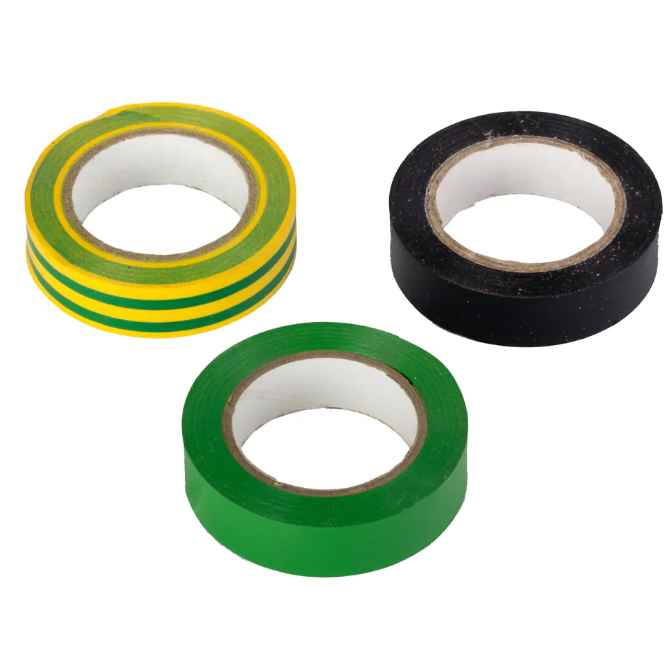 ⁨INSULATION TAPE - PVC 19*0.15MM LENGTH 20M YELLOW-GREEN (1KV)⁩ at Wasserman.eu