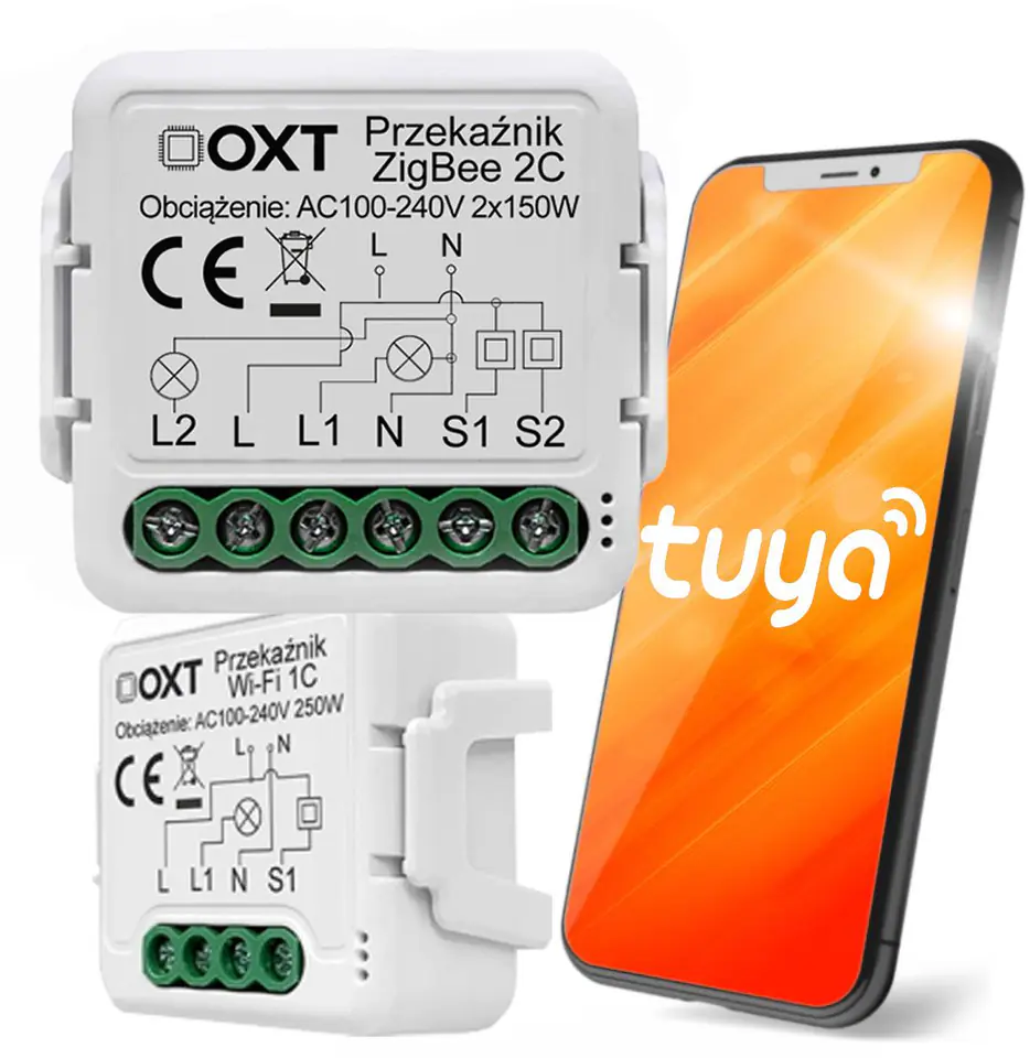 ⁨Moduł OXT mini 2 obwody ZigBee Tuya⁩ w sklepie Wasserman.eu