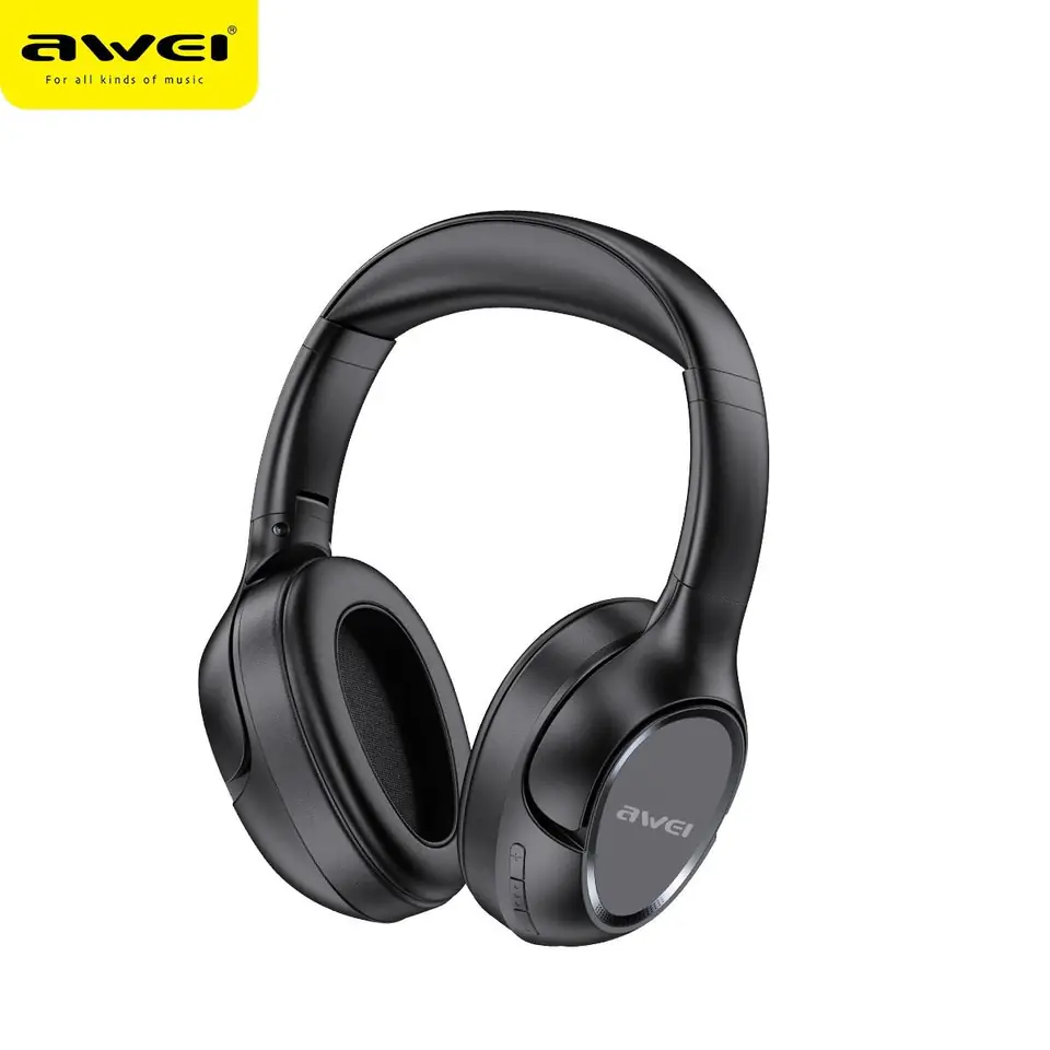 ⁨AWEI Bluetooth over-ear headphones A770BL black/black⁩ at Wasserman.eu