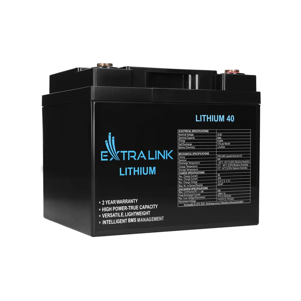 ⁨EXTRALINK BATTERY ACCUMULATOR LITHIUM LIFEPO4 12.8V 40AH, BMS⁩ at Wasserman.eu