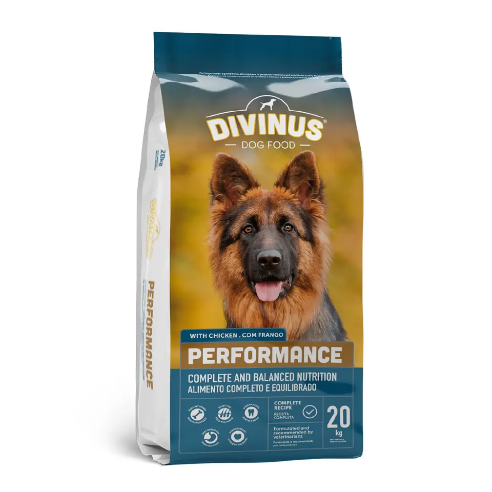 ⁨DIVINUS Performance dla owczarka niemieckiego  - sucha karma dla psa - 20 kg⁩ w sklepie Wasserman.eu