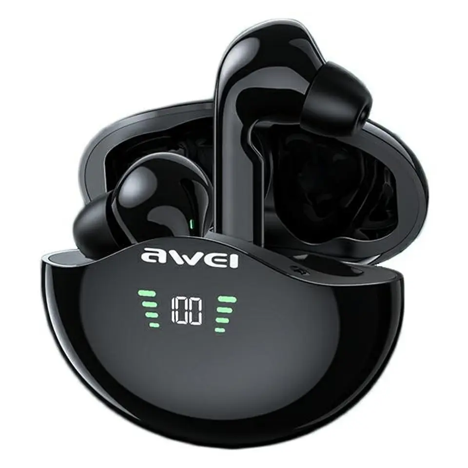 AWEI słuchawki Bluetooth 5.3 T12P TWS + stacja dokująca czarny/black w sklepie Wasserman.eu