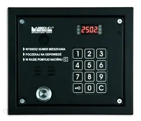⁨Laskomex CP-2503TP czarna Panel audio z czytnikiem kluczy "Dallas"⁩ w sklepie Wasserman.eu