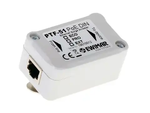 ⁨Zabezpieczenie LAN serii PRO na szynę DIN EWIMAR PTF-51-PRO/PoE/DIN⁩ w sklepie Wasserman.eu