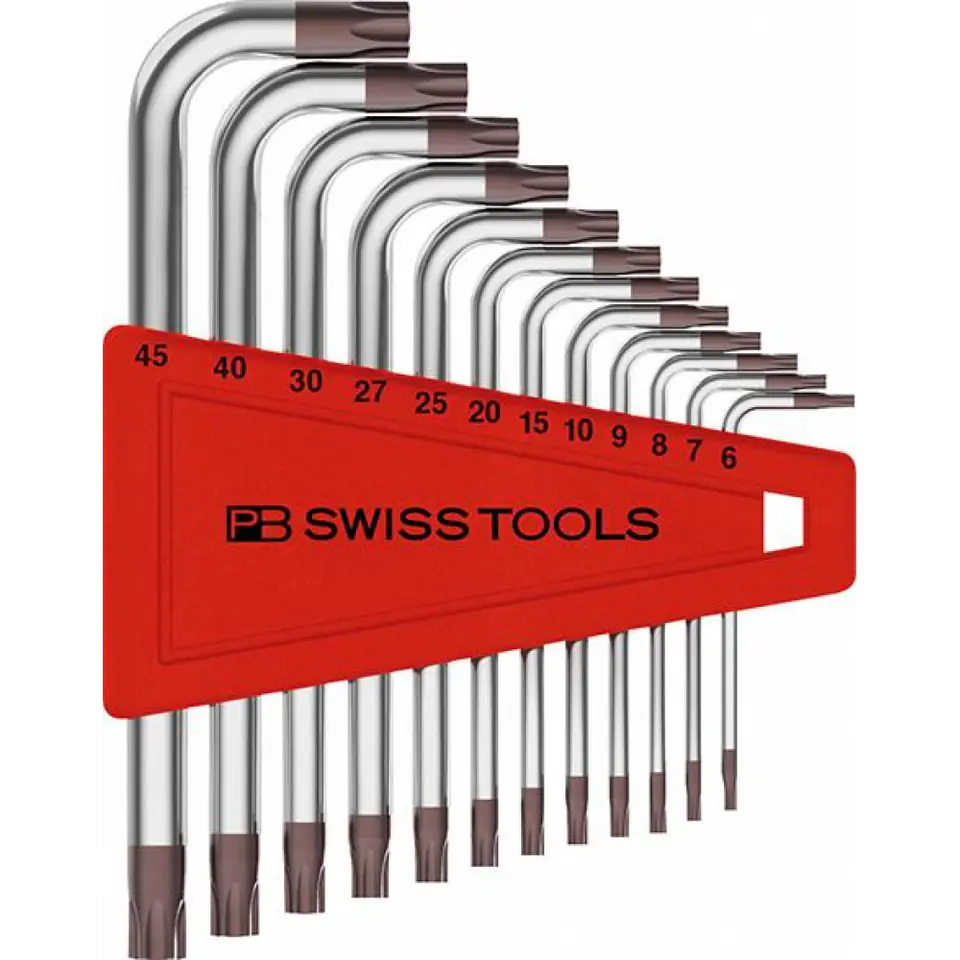 ⁨Zest.kluczy trzpien.kąt. w uchw.z tworz.sztuczn. 12-cz. T6-T45 PB Swiss Tools⁩ w sklepie Wasserman.eu