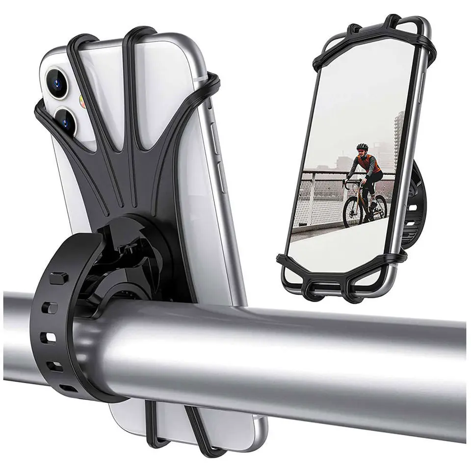 ⁨Uchwyt rowerowy Alogy Spider TPU Bike Holder do telefonu Silikonowy elastyczny na rower motor hulajnoge quad Czarny⁩ w sklepie Wasserman.eu