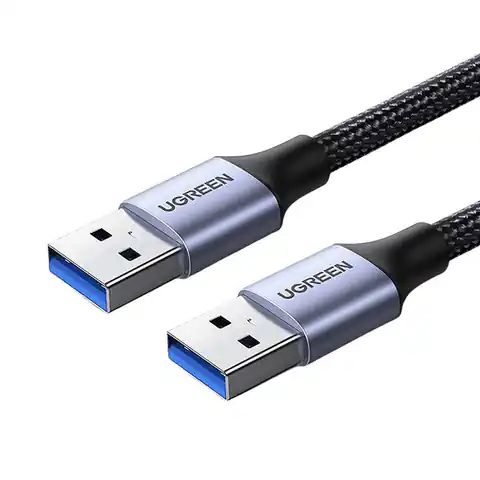 ⁨Kabel USB3.0, USB-A męski do USB-A męski,  UGREEN 2A, 1m (czarny)⁩ w sklepie Wasserman.eu