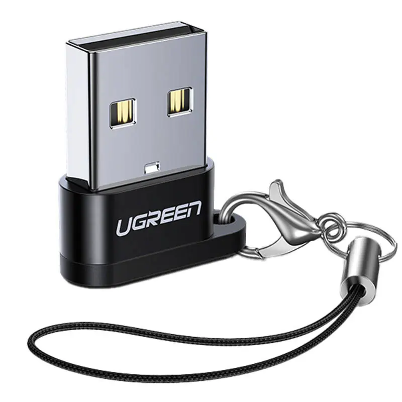 ⁨Adapter USB UGREEN USB-C do USB-A 2.0 (czarny)⁩ w sklepie Wasserman.eu