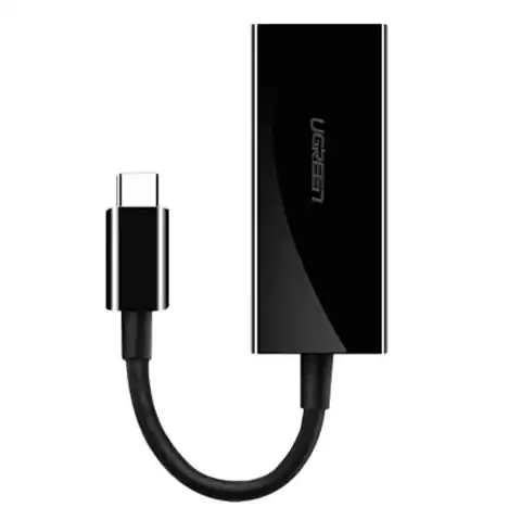 ⁨Adapter zewnętrzny Gigabit Ethernet USB-C męski UGREEN (czarny)⁩ w sklepie Wasserman.eu