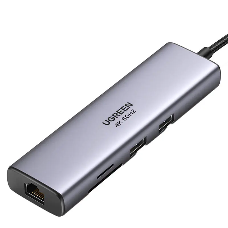 Adapter Hub UGREEN, USB_C do 2x USB 3.0, HDMI, RJ45, SD/TF w sklepie Wasserman.eu