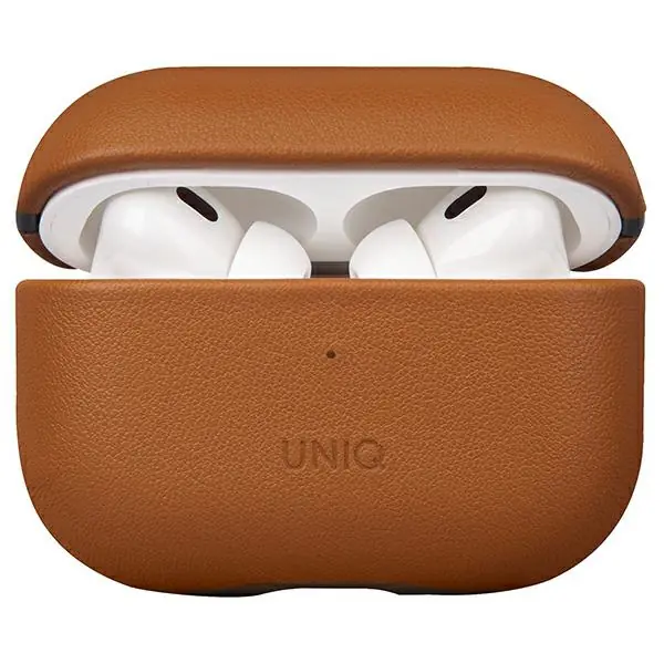 ⁨UNIQ etui Terra AirPods Pro 2 gen. Genuine Leather brązowy/toffee brown⁩ w sklepie Wasserman.eu