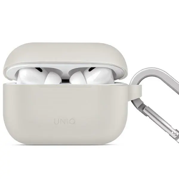 ⁨UNIQ etui Vencer AirPods Pro 2 gen. Silicone szary/chalk grey⁩ w sklepie Wasserman.eu