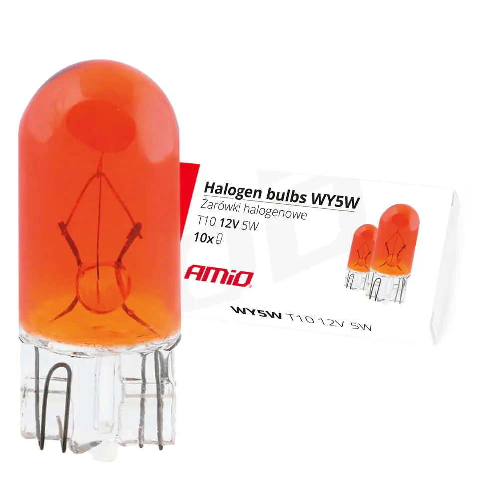 ⁨01481 Halogen Bulbs WY5W T10 5W W2.1x9.5d Amber 12V 10pcs⁩ at Wasserman.eu