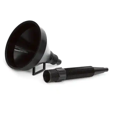 ⁨02005 Funnel with straight tube 2 piece black⁩ at Wasserman.eu