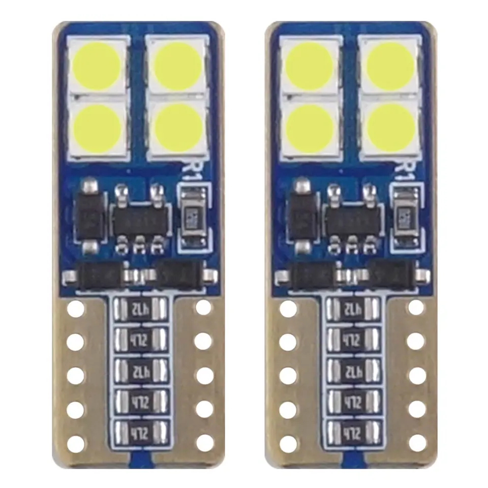 ⁨01635 Led Canbus 8SMD 2835 T10e (W5W) White 12V/24V 2pcs⁩ at Wasserman.eu