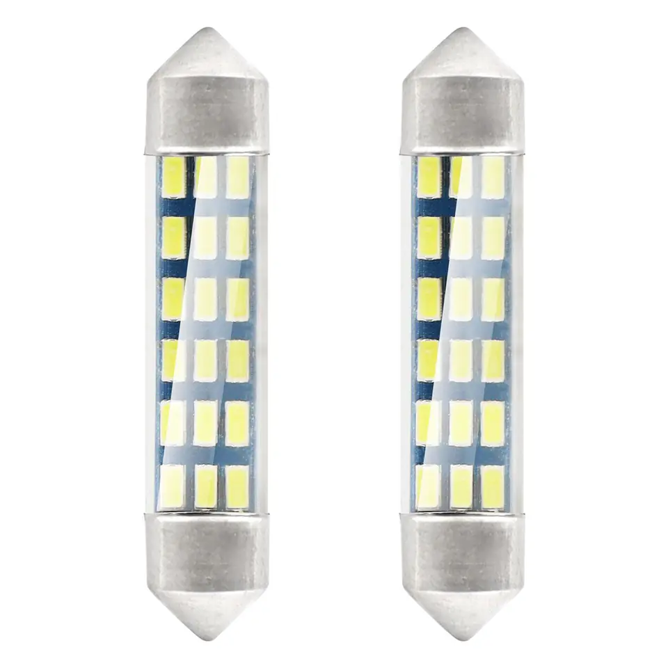 ⁨01092 Led Bulbs Standard Festoon C5W 18xSMD 3014 12V 41mm 2pcs⁩ at Wasserman.eu