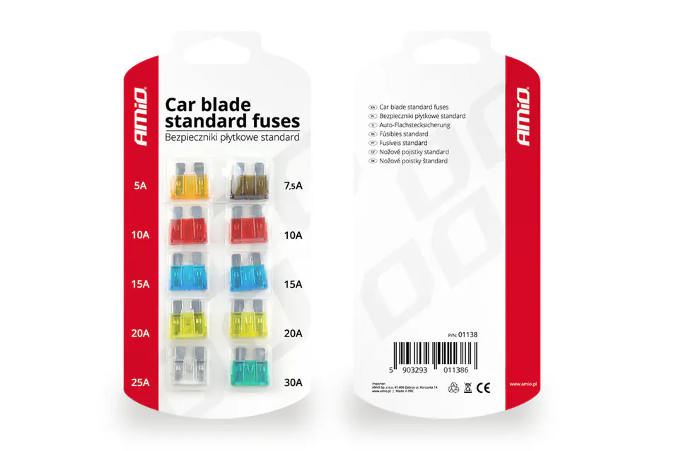 ⁨01138 Automotive Fuses 10pcs Blister standard⁩ at Wasserman.eu