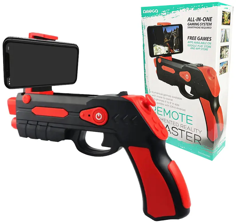 ⁨OMEGA REMOTE AUGMENTED REALITY GUN BLASTER BLACK+RED [44098]⁩ at Wasserman.eu