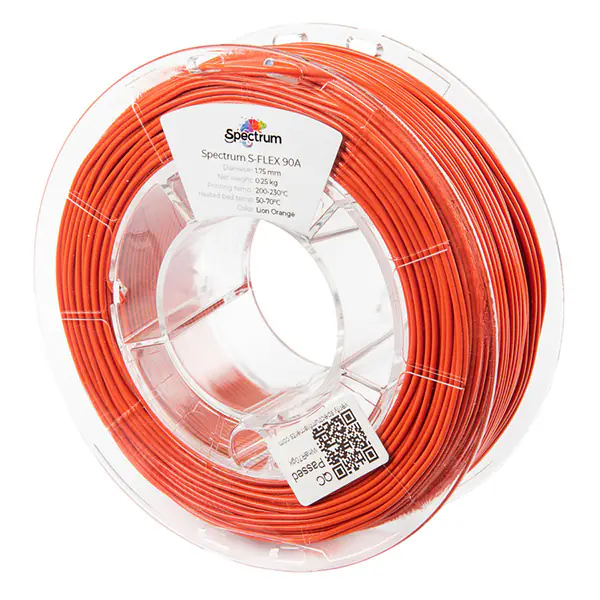 ⁨Spectrum 3D filament, S-Flex 90A, 1,75mm, 250g, 80251, lion orange⁩ w sklepie Wasserman.eu