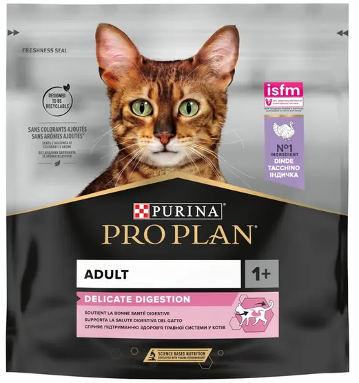 ⁨Purina Pro Plan Cat Adult Delicate Digestion z indykiem 400g⁩ w sklepie Wasserman.eu