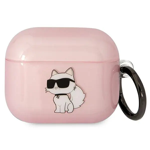 ⁨Karl Lagerfeld KLA3HNCHTCP Airpods 3 cover różowy/pink Ikonik Choupette⁩ w sklepie Wasserman.eu