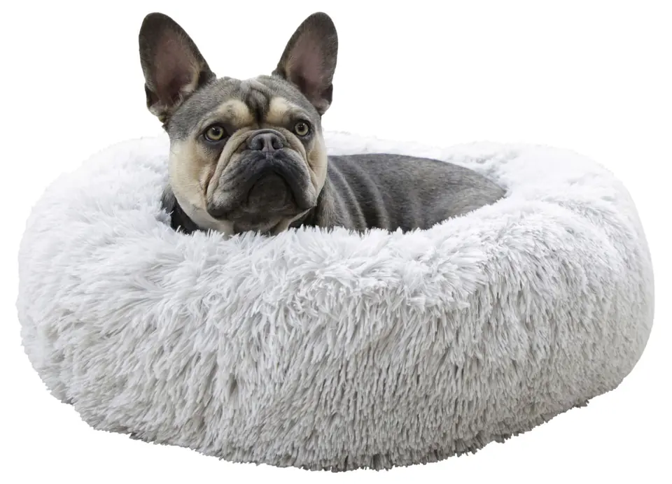 ⁨KERBL FLUFFY dog bed, light grey, 18cm Ø 60cm [80423]⁩ at Wasserman.eu