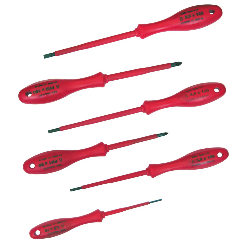 ⁨ELECTRICION SCREWDRIVERS – 1000V - SET - 6 PSC⁩ at Wasserman.eu