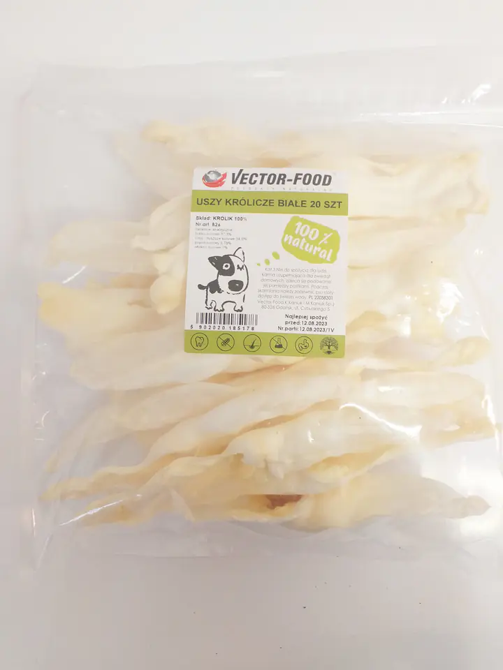⁨VECTOR-FOOD Uszy królicze białe [B26] 20szt⁩ w sklepie Wasserman.eu