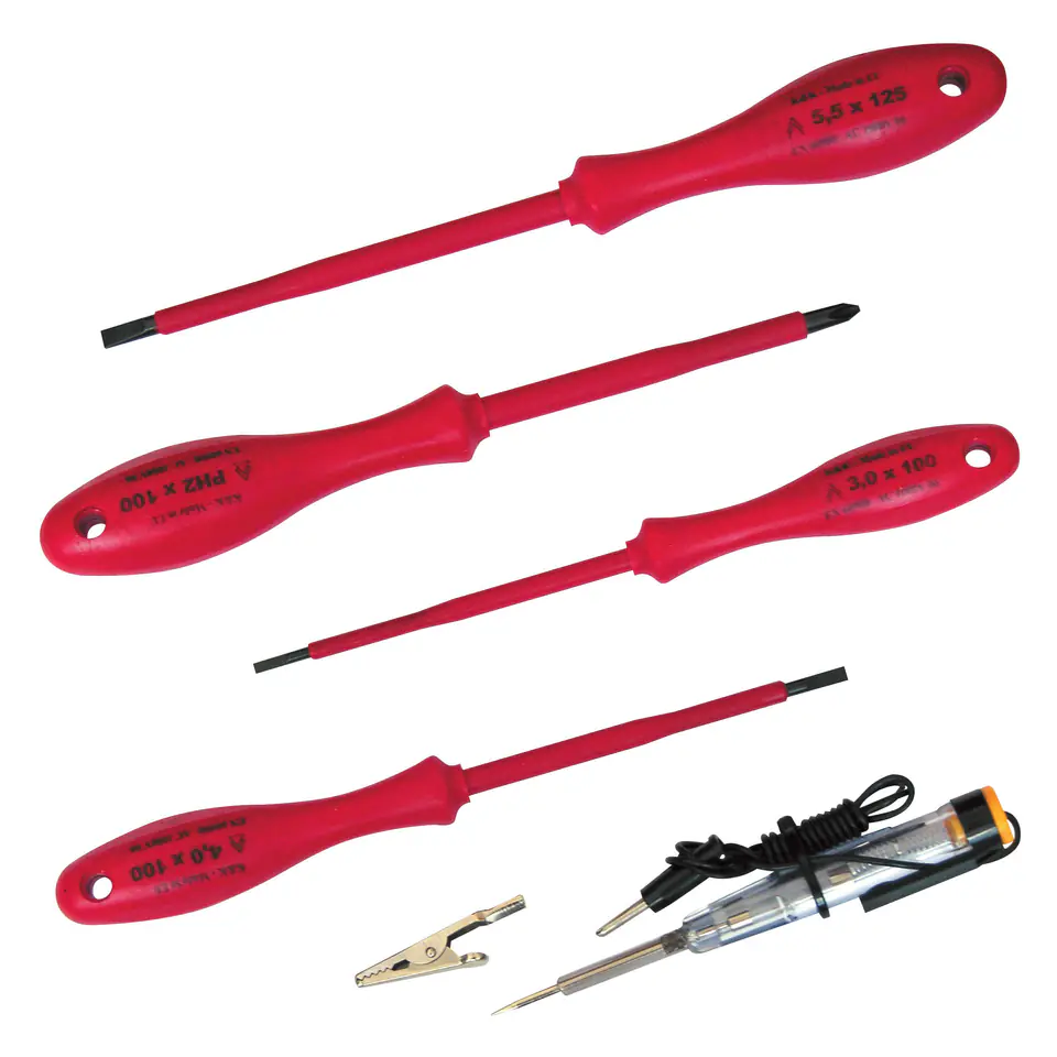 ⁨10540 Set of electrotechnical screwdrivers 1000V, 5 elements⁩ at Wasserman.eu