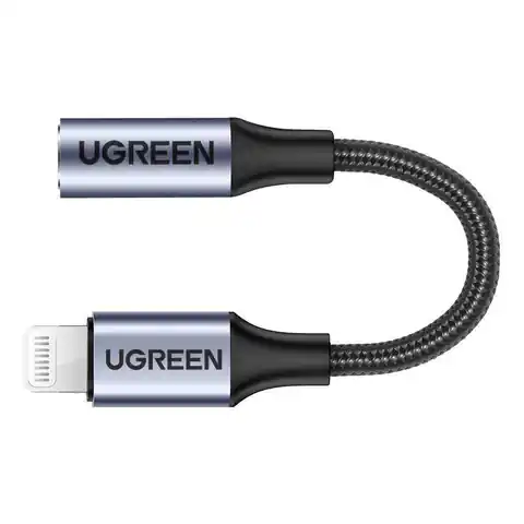 ⁨Adapter audio Ugreen US211 Lightning do Mini Jack 3.5mm (czarny)⁩ w sklepie Wasserman.eu