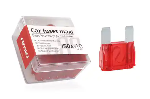 ⁨Bezpieczniki samochodowe maxi pudełko 10 szt 50a amio-02327⁩ w sklepie Wasserman.eu