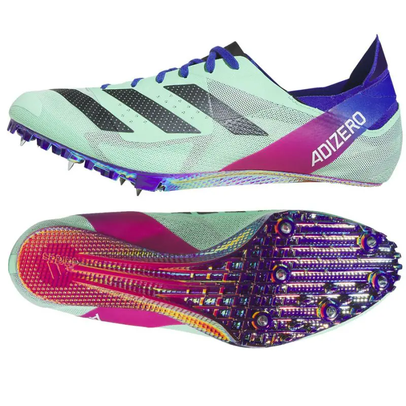 ⁨Buty kolce do biegania adidas Adizero Finesse M (kolor Zielony, rozmiar 44 2/3)⁩ w sklepie Wasserman.eu