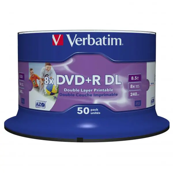 ⁨DVD+R DL VERBATIM 8.5 GB 8x Cake 50 pcs.⁩ at Wasserman.eu