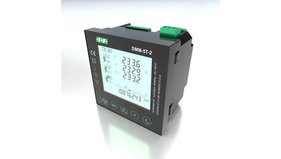 Multimetr panelowy z komunikacją Modbus RTU zgodność z MID DMM-5T-2 w sklepie Wasserman.eu